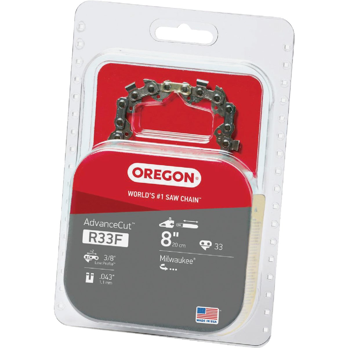 Oregon R33F Polesaw Chain for 8 in. Bar - 33 Drive Links - fits Milwaukee Image 6
