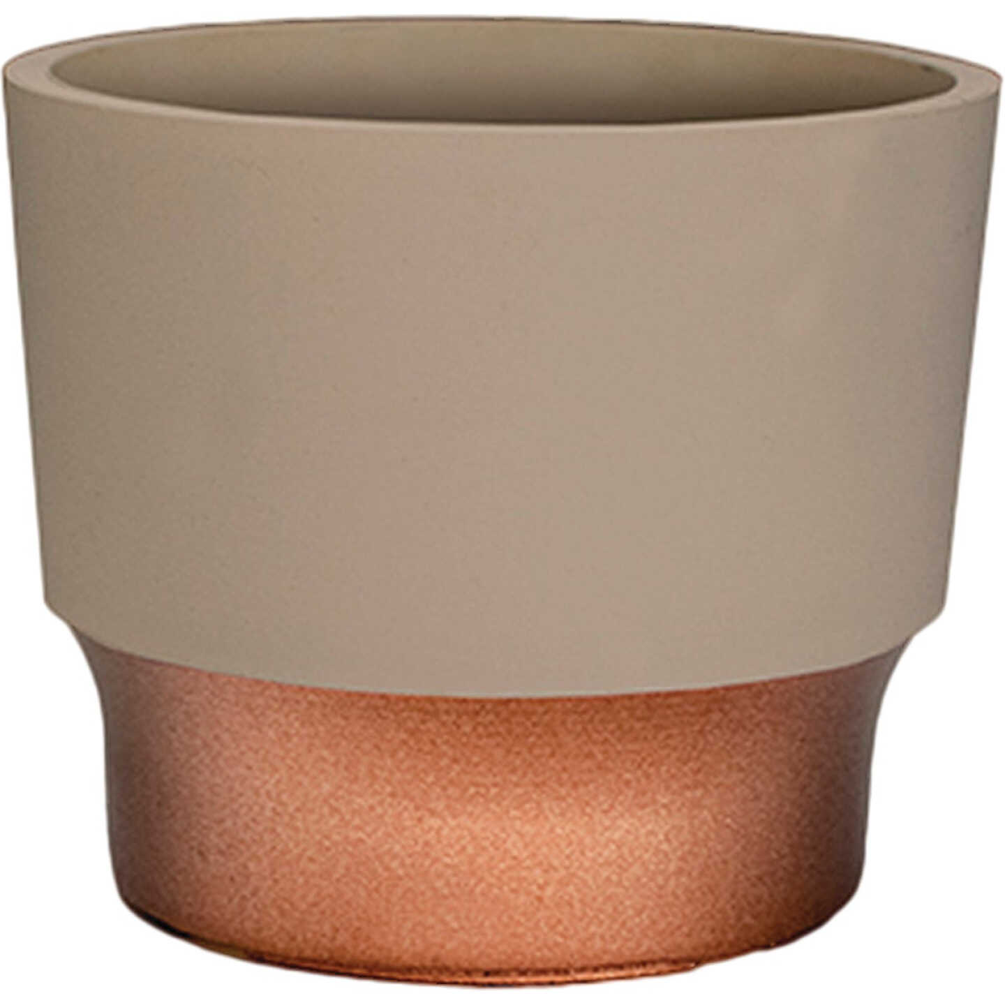 HC Companies Sprite 3 In. x 3 In. x 2.5 In. Resin Artisan Taupe Succulent Pot Image 1