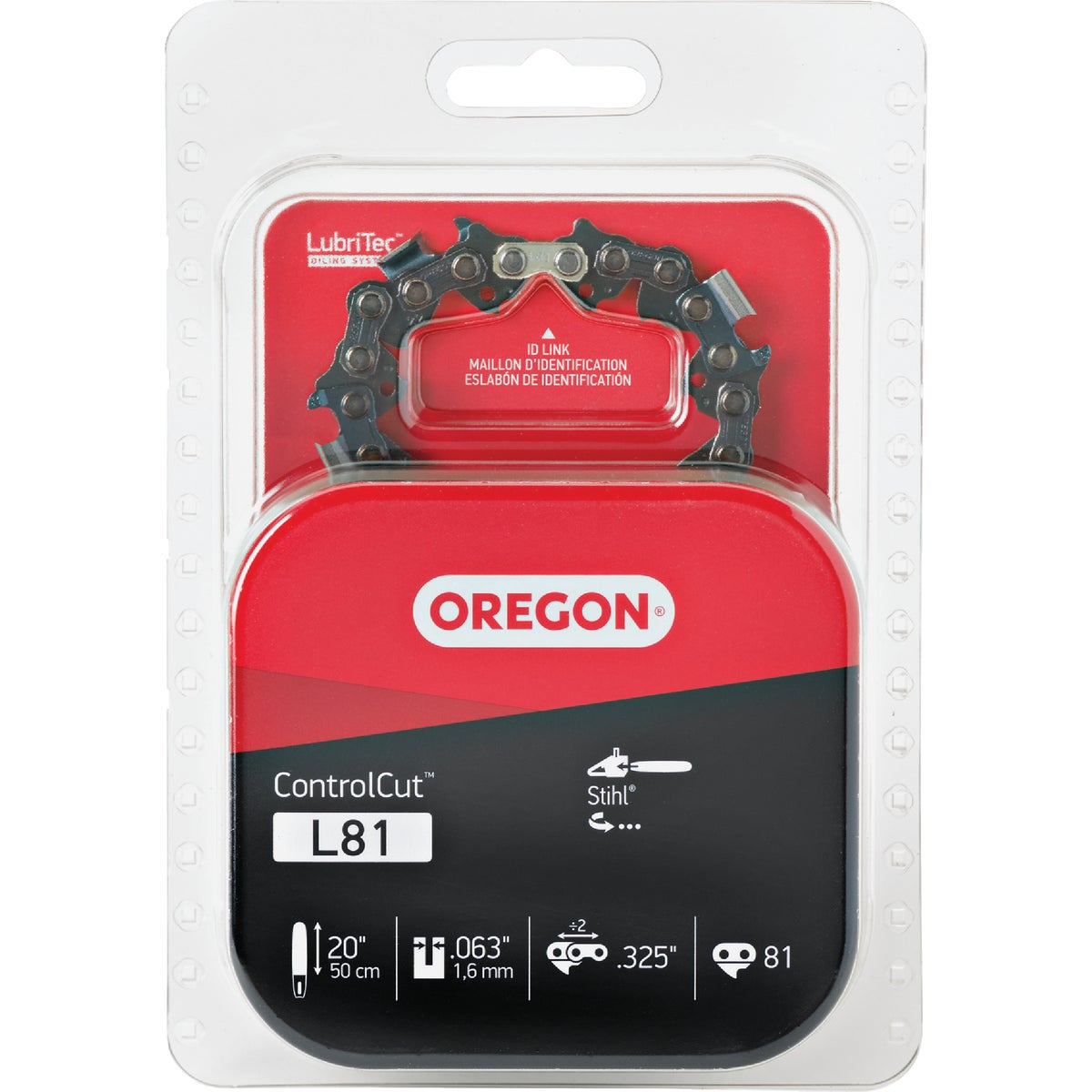 Oregon L81 ControlCut Chainsaw Chain for 20 in. Bar - 81 Drive Links fits Several Stihl models Image 1