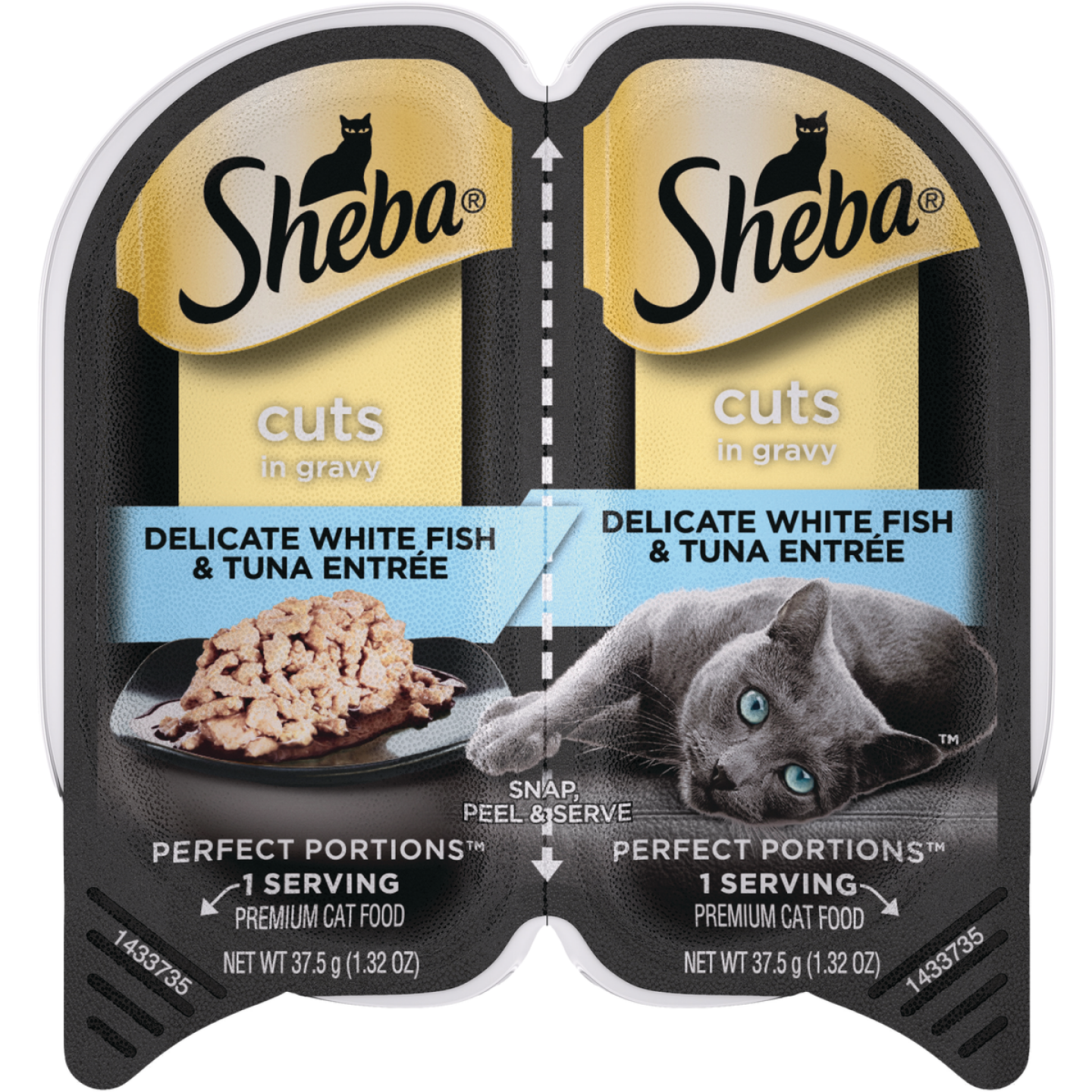 Sheba Perfect Portions Cuts in Gravy 2.6 Oz. Delicate Whitefish/Tuna Adult Wet Cat Food Image 1