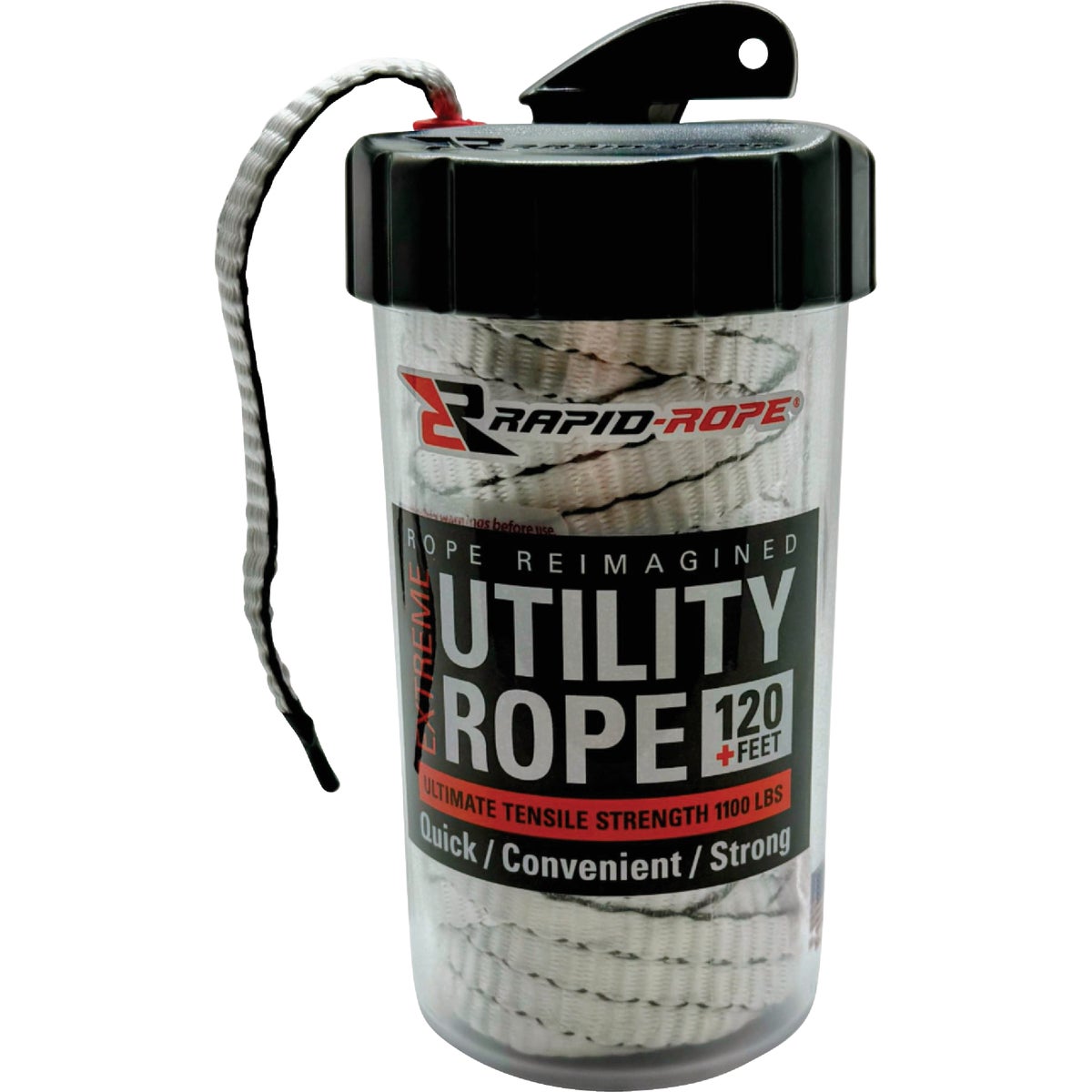 Rapid Rope 120 Ft. 1100 Lb. Tensile Strength White Utility Rope Image 2