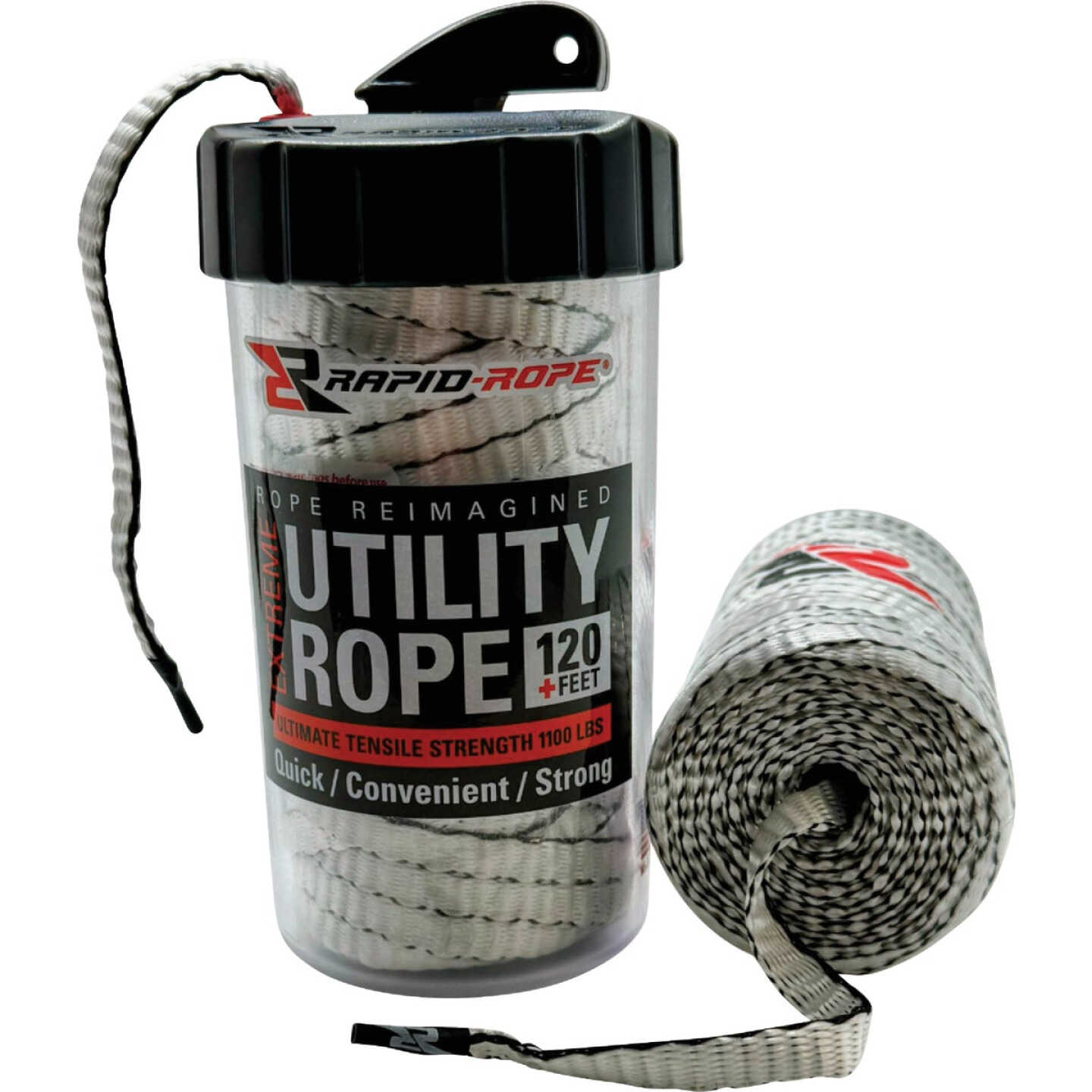 Rapid Rope 120 Ft. 1100 Lb. Tensile Strength White Utility Rope Image 1