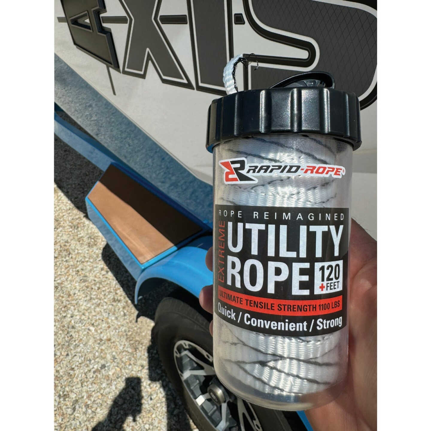 Rapid Rope 120 Ft. 1100 Lb. Tensile Strength White Utility Rope Image 3