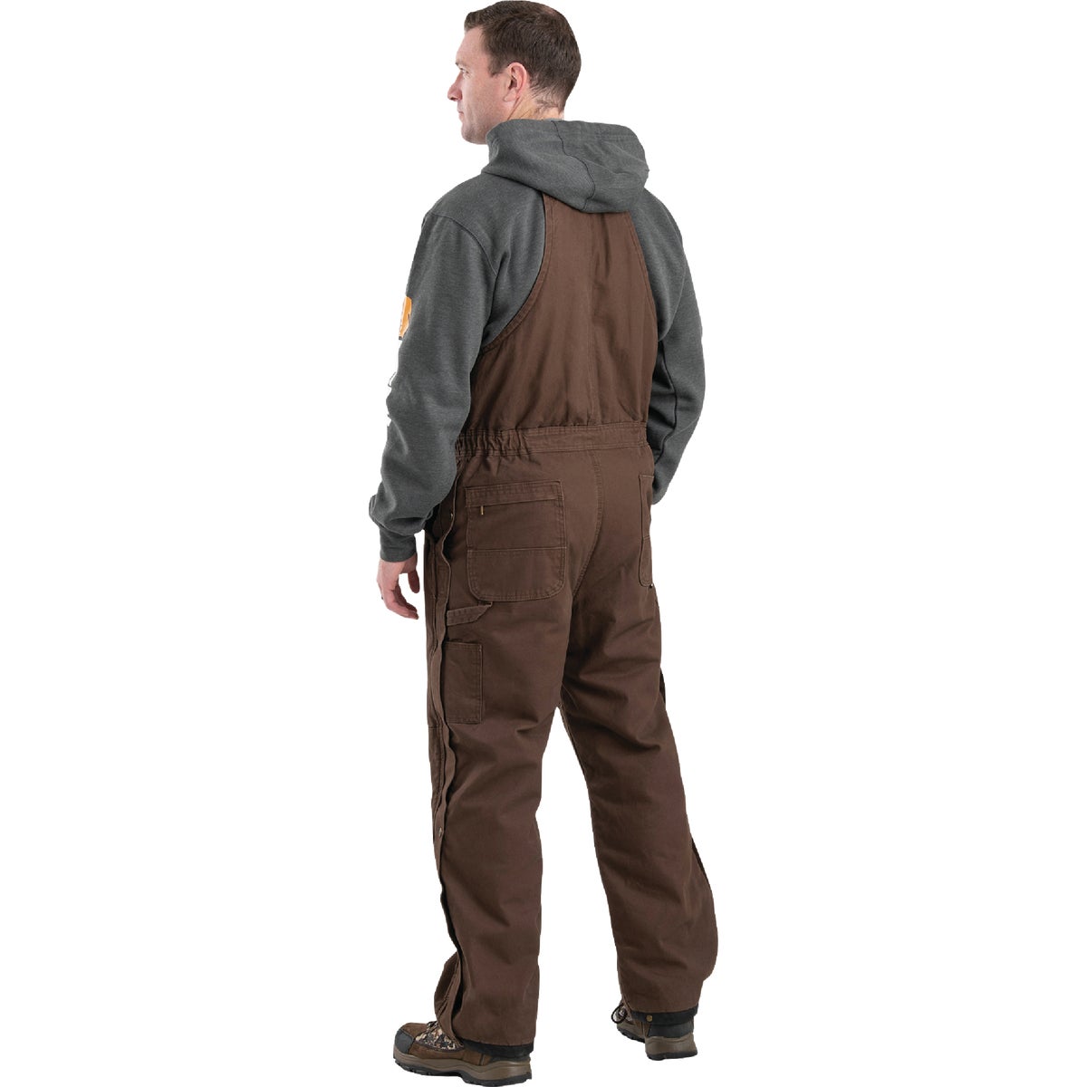Berne Men's 2XL Bark Heartland Insulated Washed Duck Bib Overalls Image 4