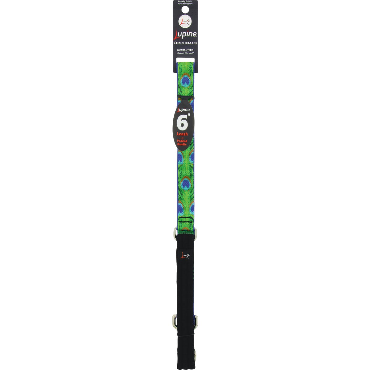 Lupine 1 In. x 6 Ft. Woven Pattern Tail Feather Dog Leash Image 1