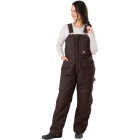 Berne Women's Large Dark Brown Softstone Duck Insulated Bib Overall Image 1