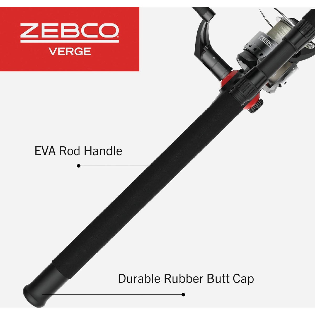 Zebco Verge 8 Ft. Graphite Fishing Rod & Spining Reel Image 6