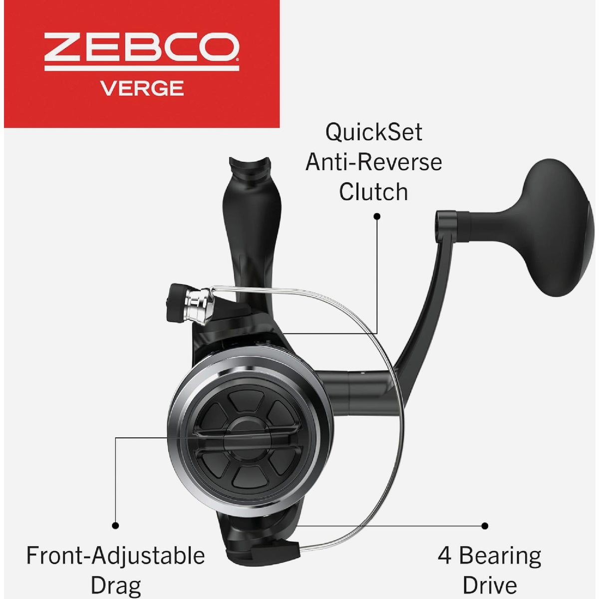 Zebco Verge 8 Ft. Graphite Fishing Rod & Spining Reel Image 4