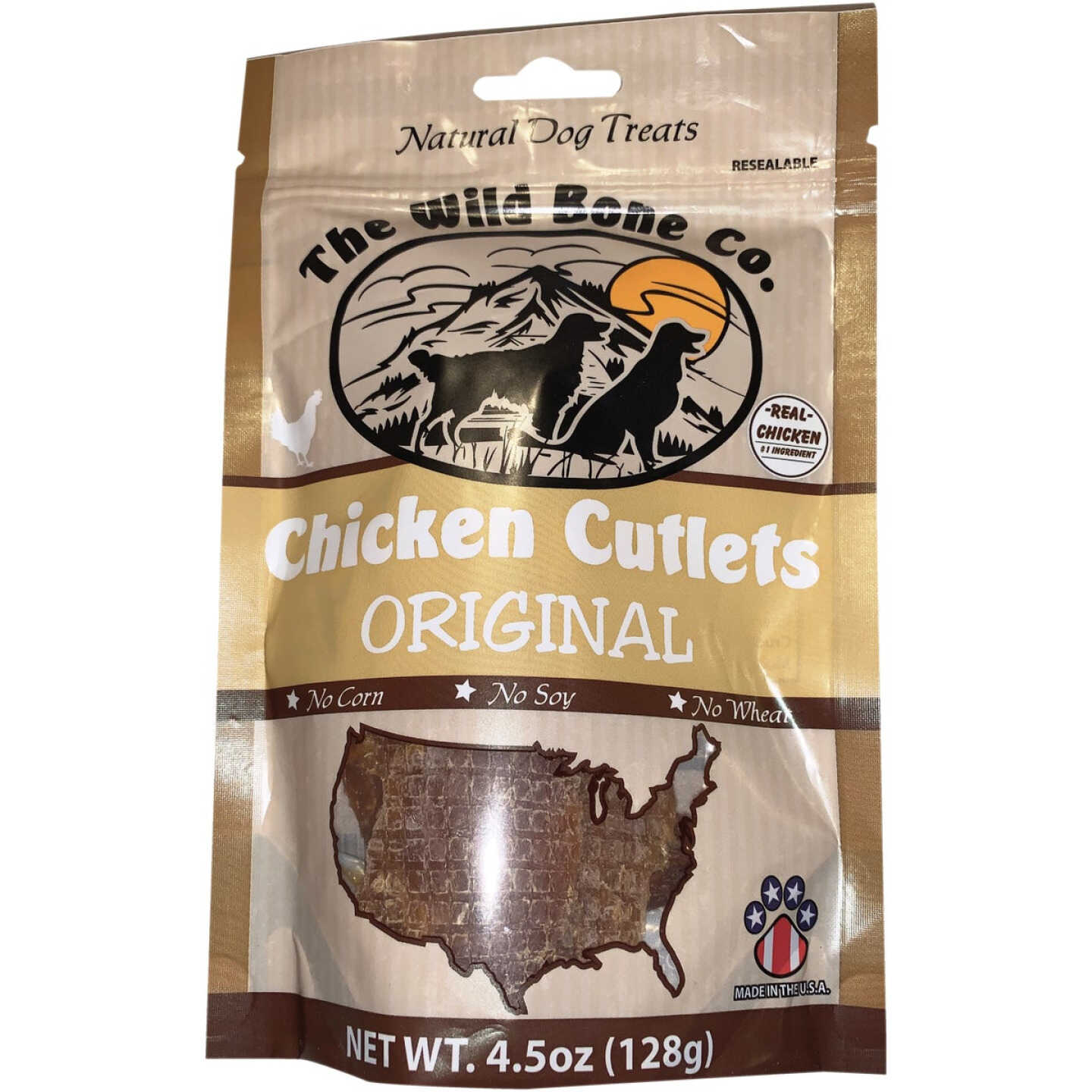 The Wild Bone Company Original Chicken Cutlet Dog Treat, 4.5 Oz. Image 1
