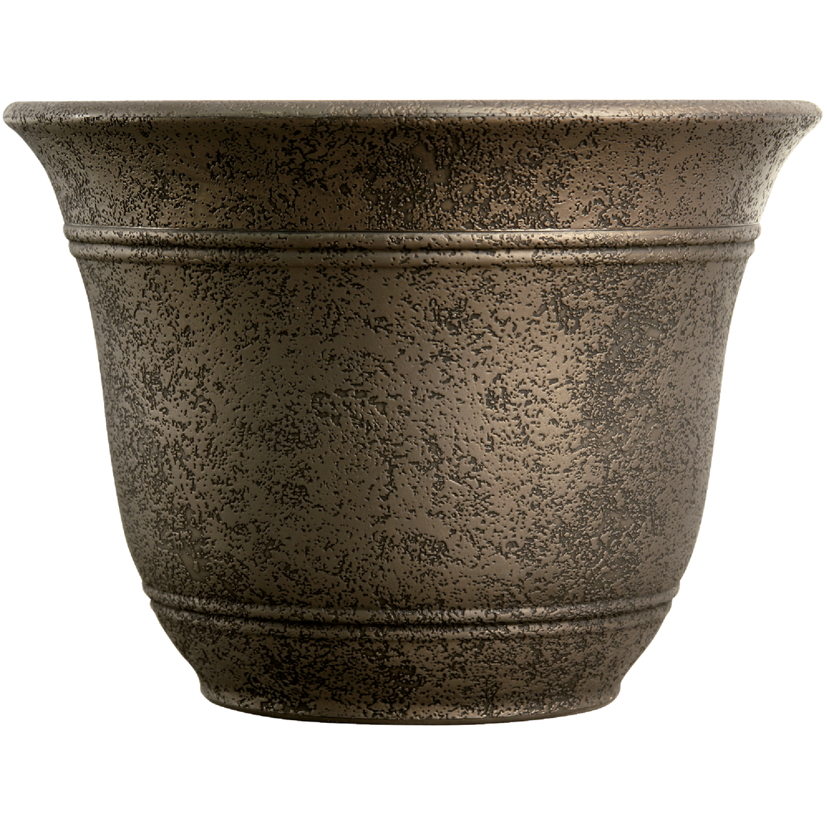 Listo Sierra 11-3/4 In. H. x 16 In. Dia. Nordic Bronze Poly Flower Pot Image 1