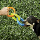 Nerf Dog 10.5 In. TPR 3-Ring Tug Dog Toy Image 3