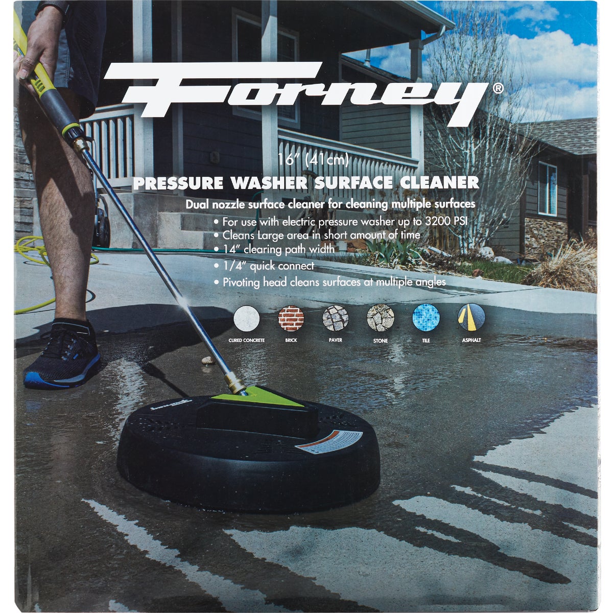 Forney 16 In. Pressure Washer Surface Cleaner for Electric Pressure Washer Image 3