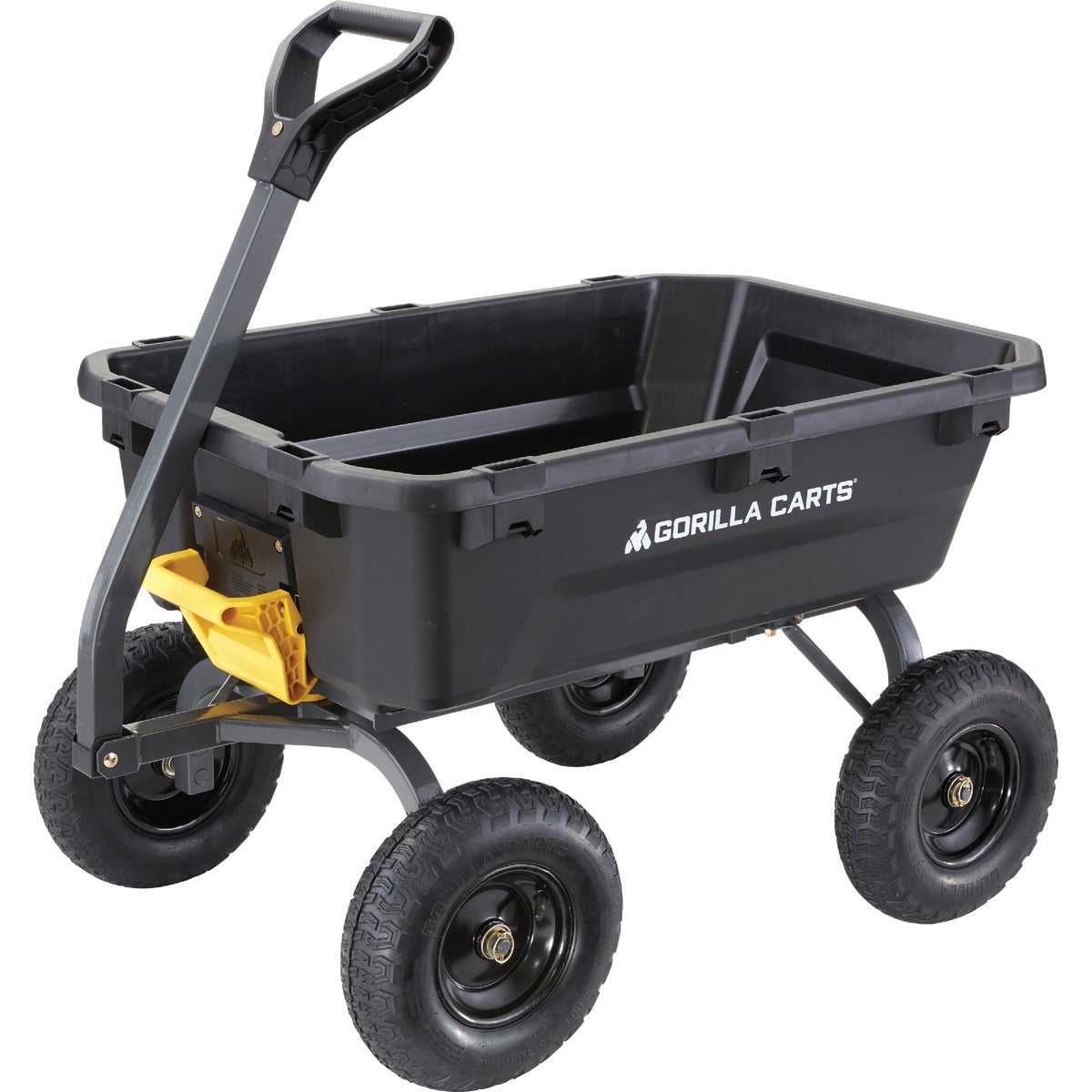 Gorilla Carts 7 Cu. Ft. 1200 Lb. Poly Yard Dump Cart
