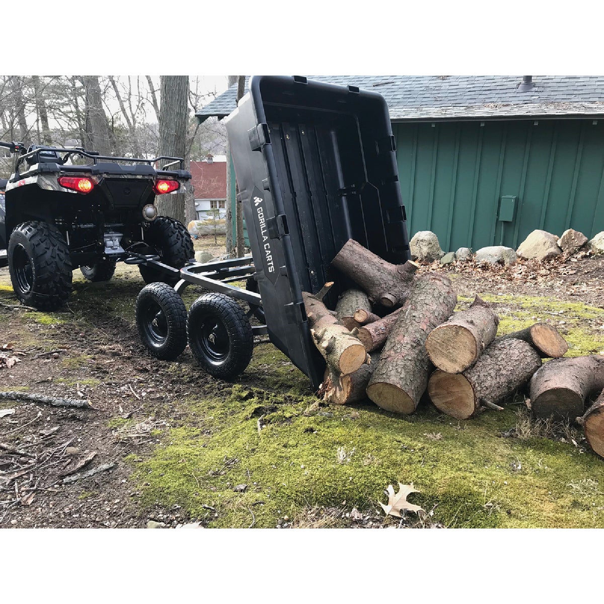 Gorilla Carts 12 Cu. Ft. Heavy Duty Poly Yard Dump Cart Image 3