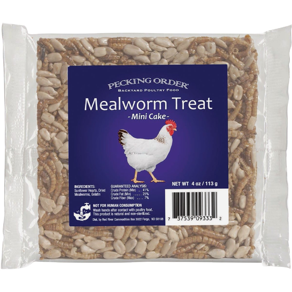 Pecking Order 4 Oz. Mini Mealworm Cake