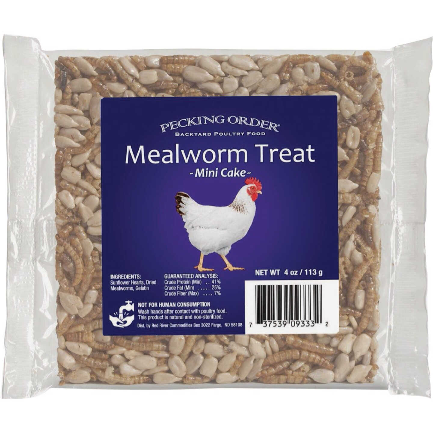 Pecking Order 4 Oz. Mini Mealworm Cake Image 1