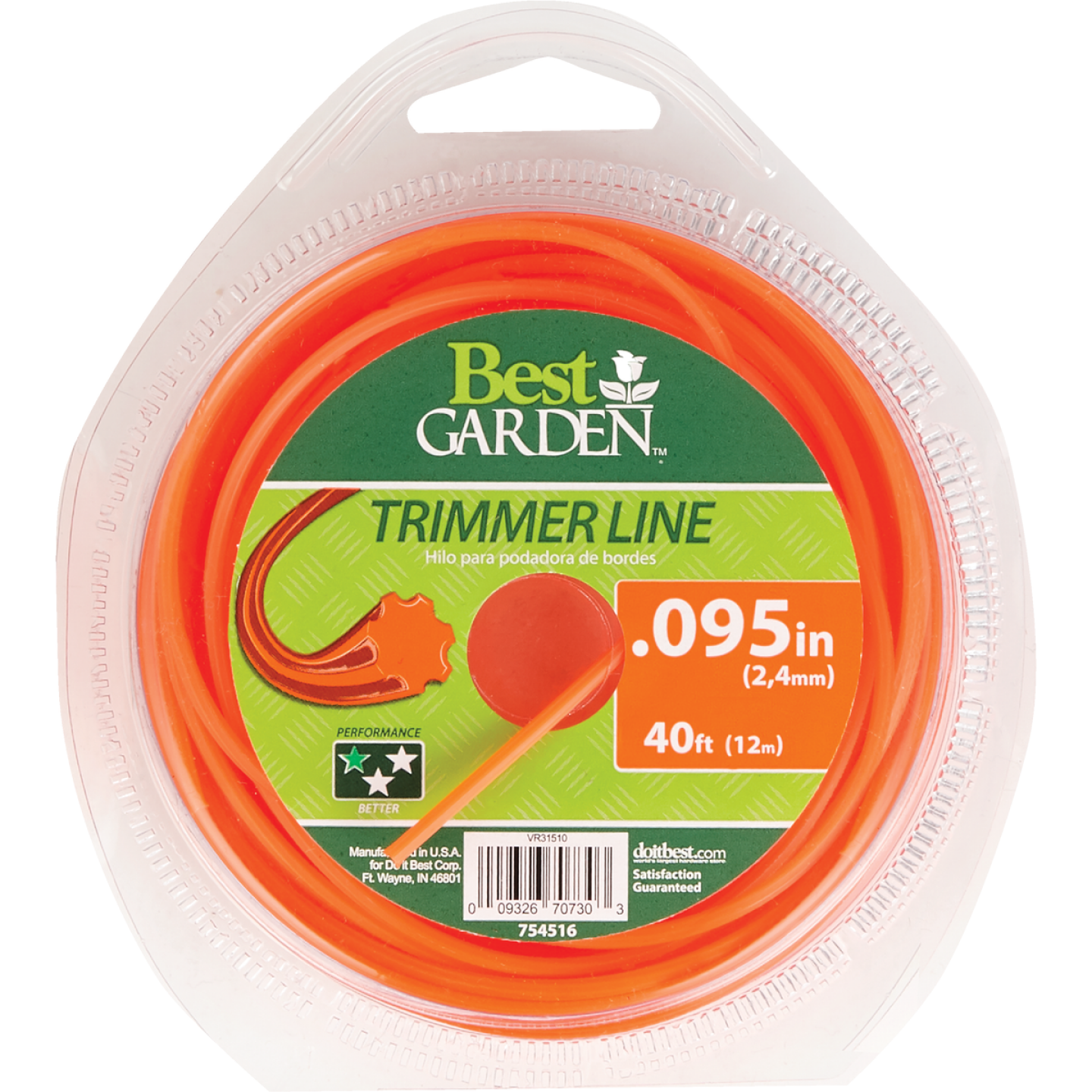 Best Garden 0.095 In. x 40 Ft. Universal Geared Trimmer Line Image 1