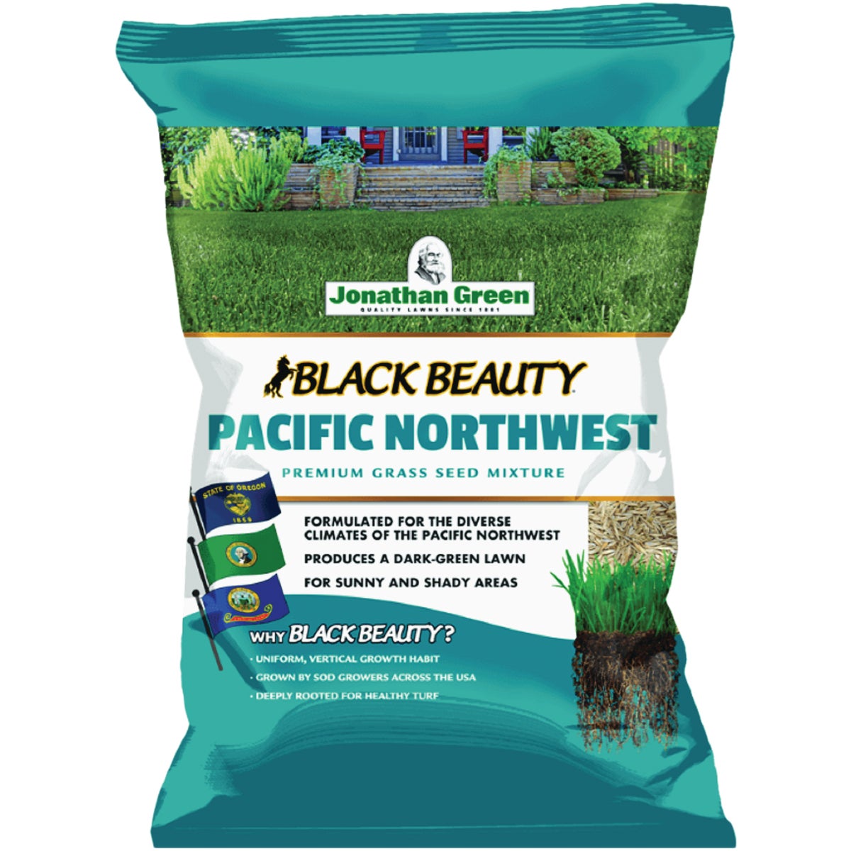 Jonathan Green Black Beauty Pacific Northwest 7 Lb. 5250 Sq. Ft. Coverage Tall Fescue Grass Seed