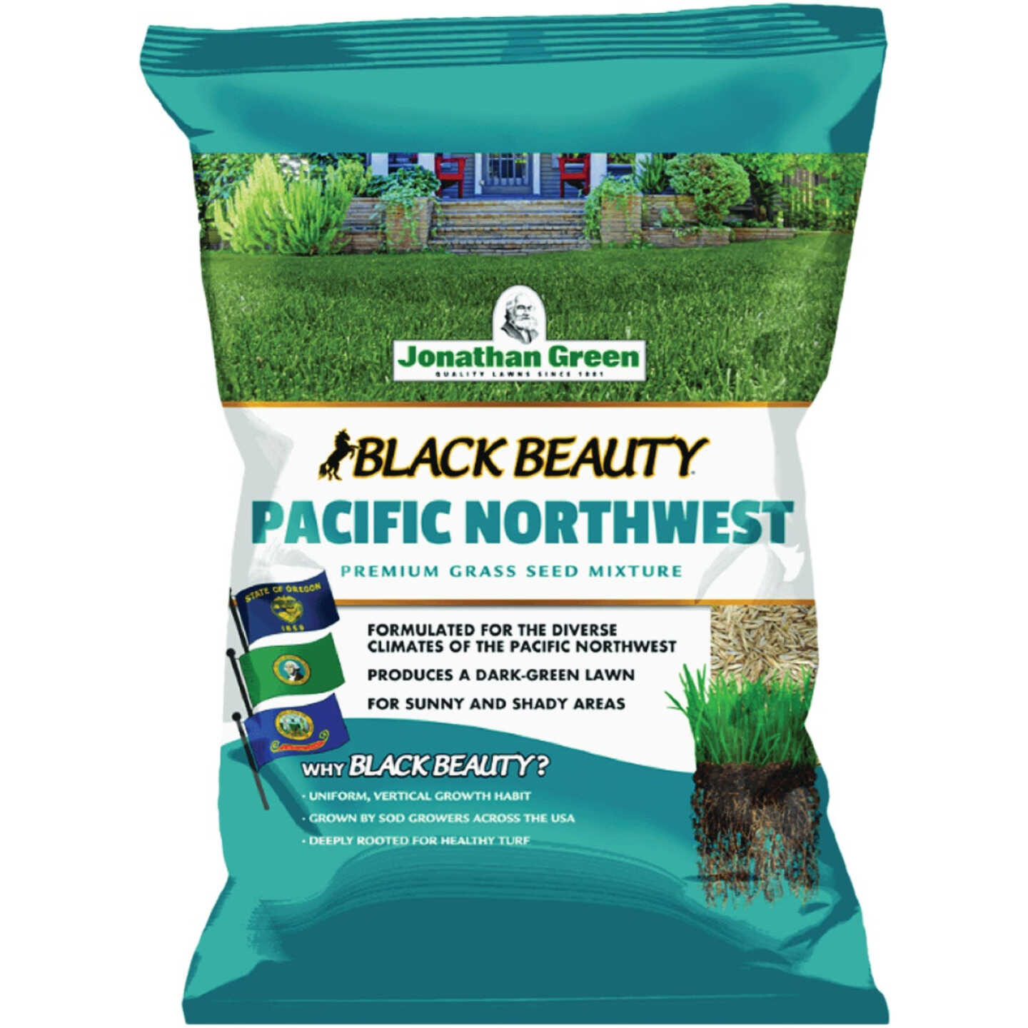 Jonathan Green Black Beauty Pacific Northwest 7 Lb. 5250 Sq. Ft. Coverage Tall Fescue Grass Seed Image 1