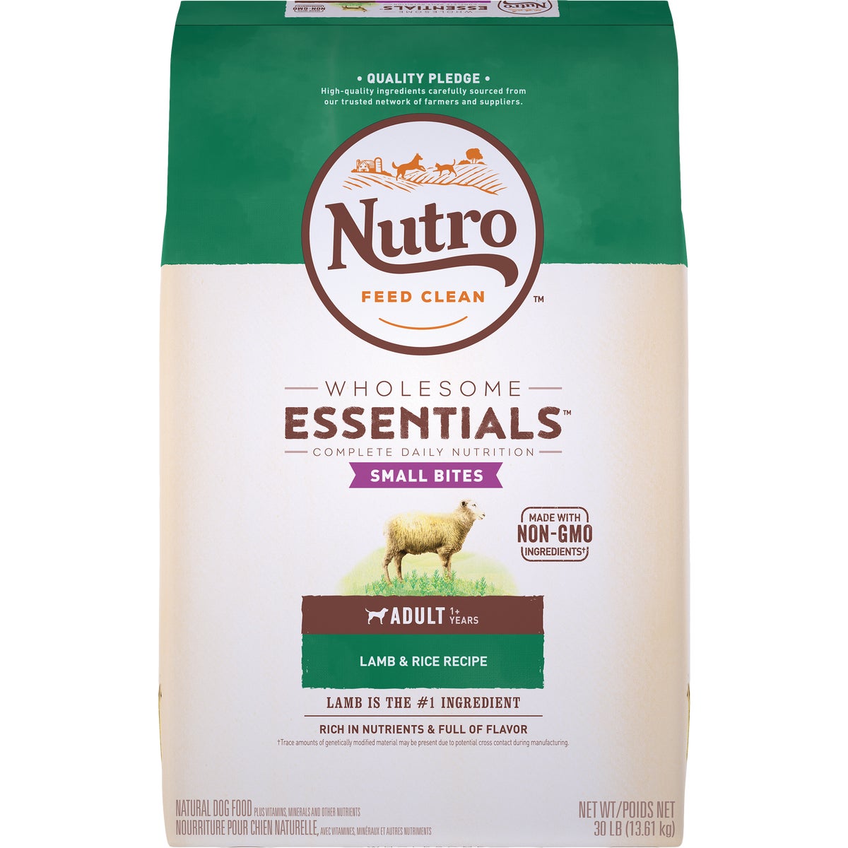 Nutro Wholesome Essentials Small Bite 30 Lb. Lamb & Rice Adult Dry Dog Food Image 1