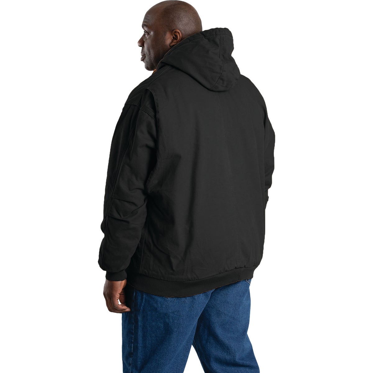 Berne Heartland Men's Medium Black Hooded Work Jacket Image 6
