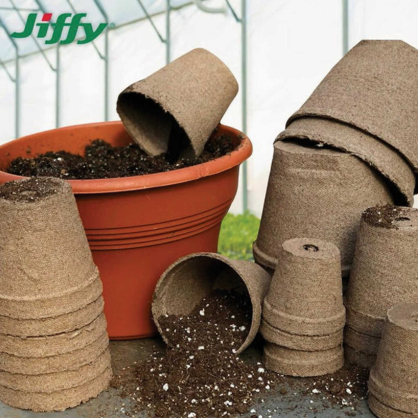 Jiffy 3 In. W. Round Peat Pot (22-Pack) Image 4