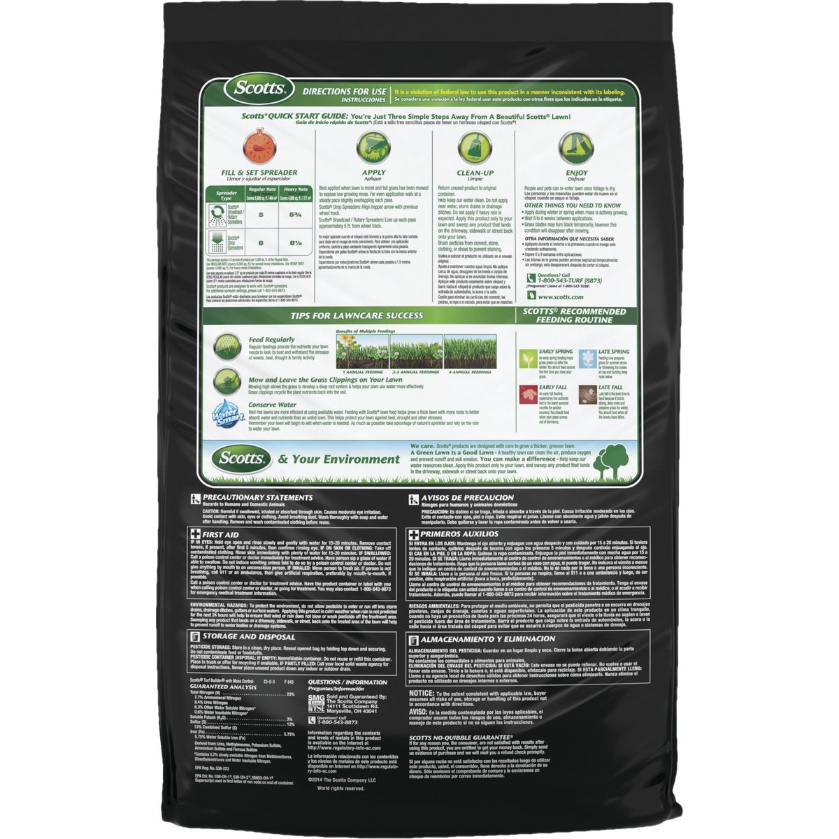 Scotts Turf Builder 25 Lb. 5000 Sq. Ft. Moss Control & Lawn Fertilizer Image 2