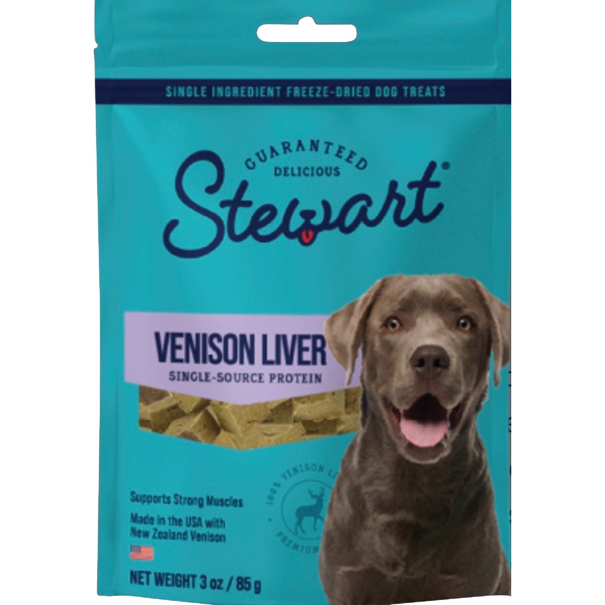 Stewart's 3 Oz. Venison Freeze Dried Single Ingredient Dog Treat