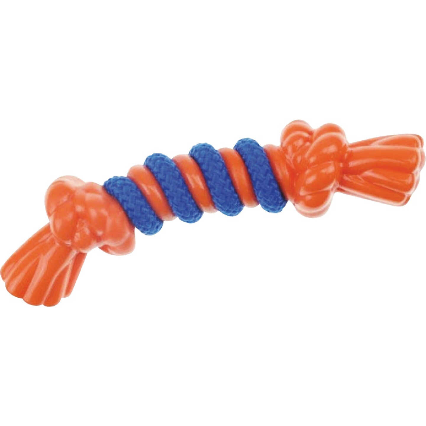 Boss Pet Infinity TPR/Rope Bone Small Orange Dog Toy Image 1
