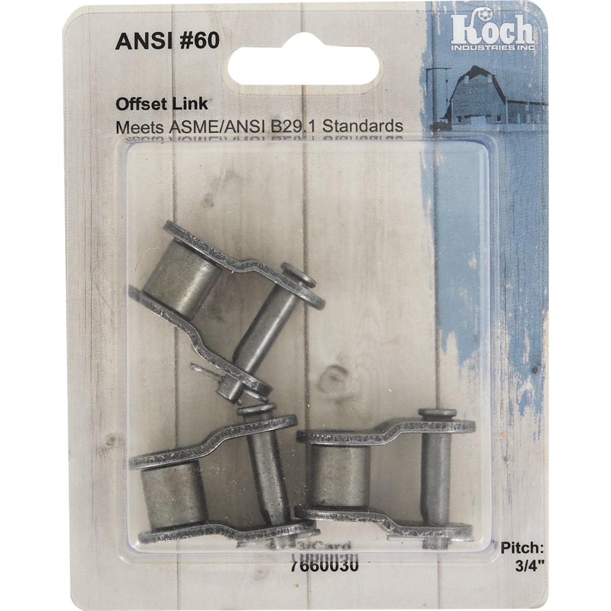 Koch #60 Offset Roller Chain Link (3-Pack) Image 2
