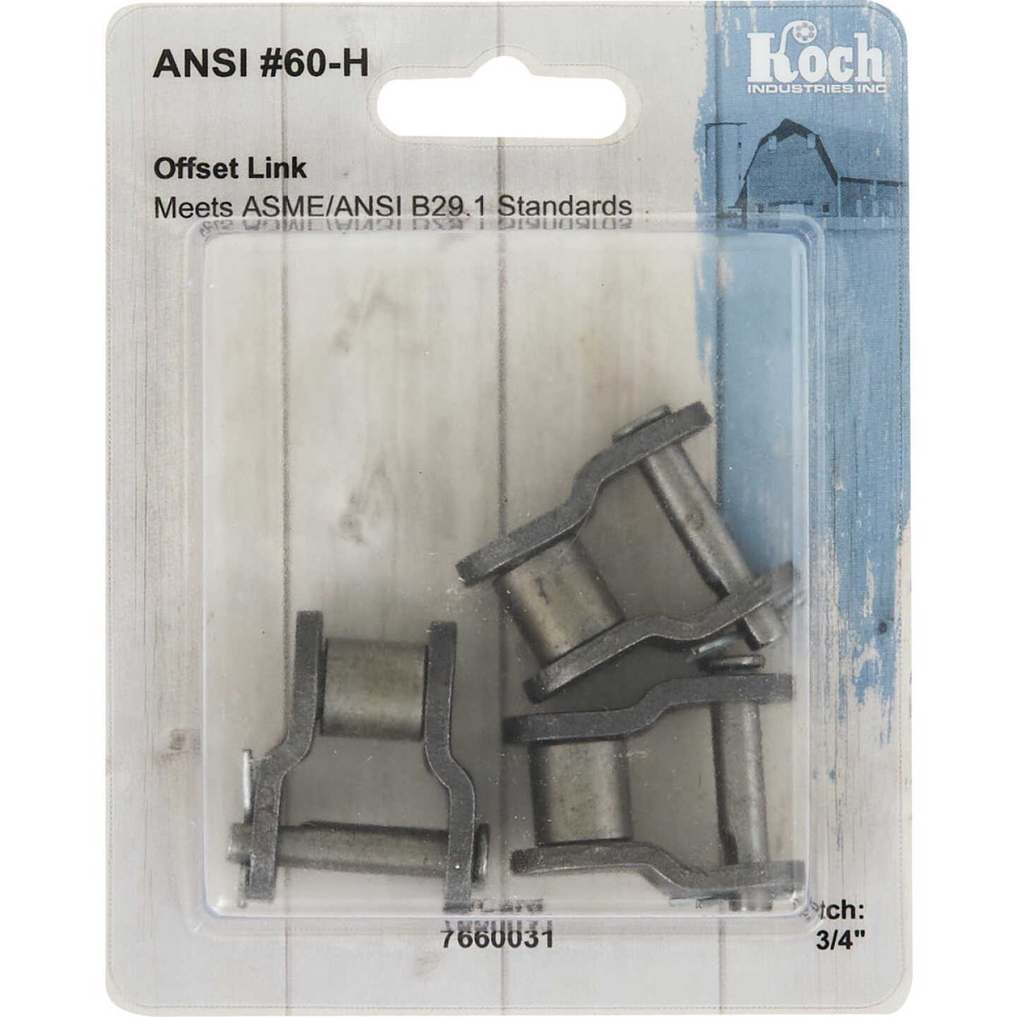 Koch #60 Heavy Duty Offset Roller Chain Link (3-Pack) Image 2