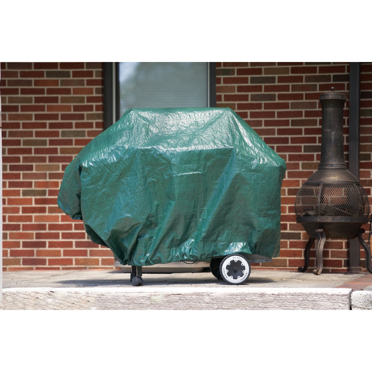 Do it Best 9 Ft. x 9 Ft. Poly Fabric Green Lawn Cleanup Tarp Image 3