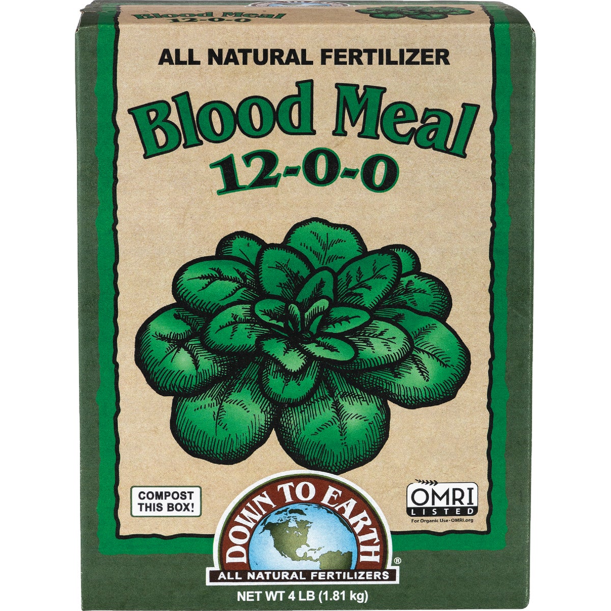 Down To Earth 0.5 Lb. 12-0-0 Blood Meal