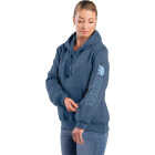 Berne Medium Steel Blue Women's Signature Sleeve Pullover Hooded Sweatshirt Image 1