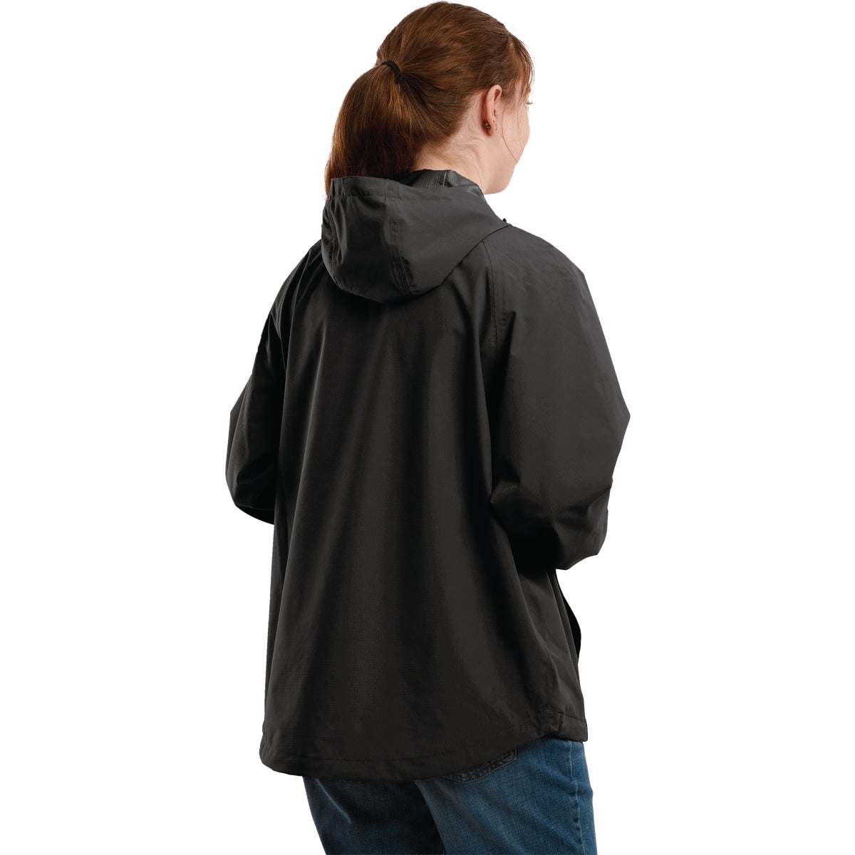 Berne Weather Warrior Women's Large Black Packable Rain Jacket Image 3