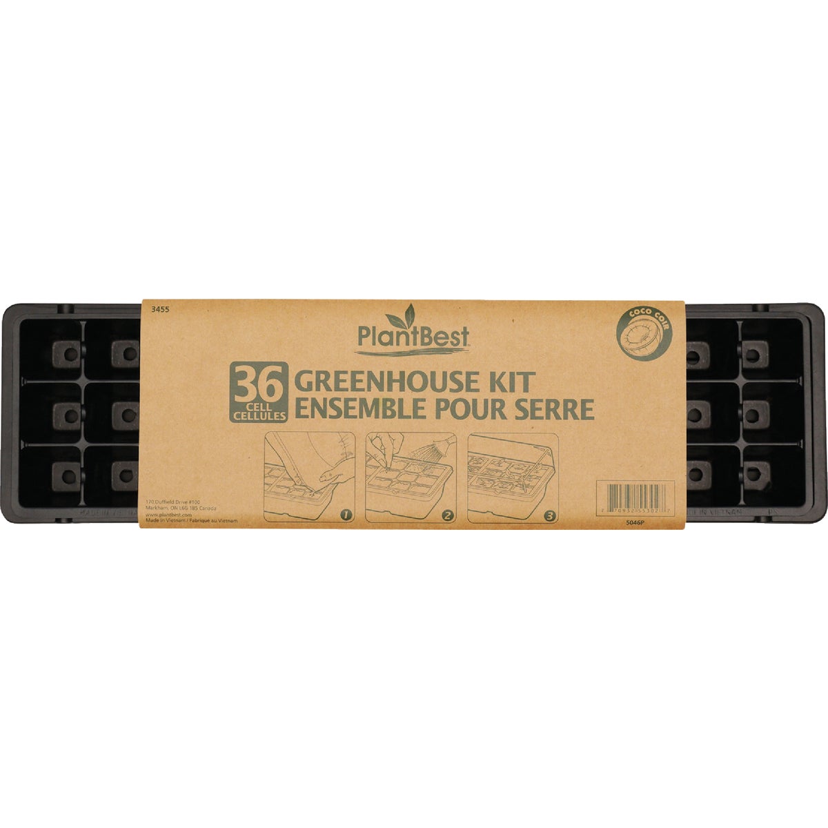 PlantBest 36-Cell Plastic Windowsill Greenhouse Seed Starter Kit