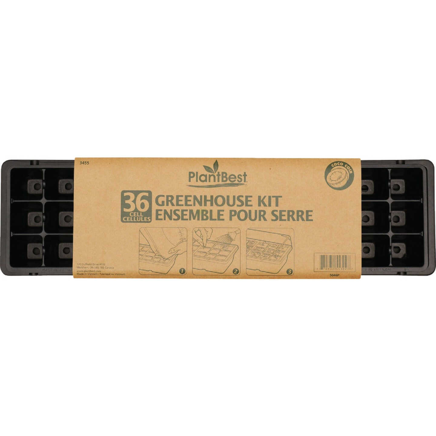 PlantBest 36-Cell Plastic Windowsill Greenhouse Seed Starter Kit Image 1