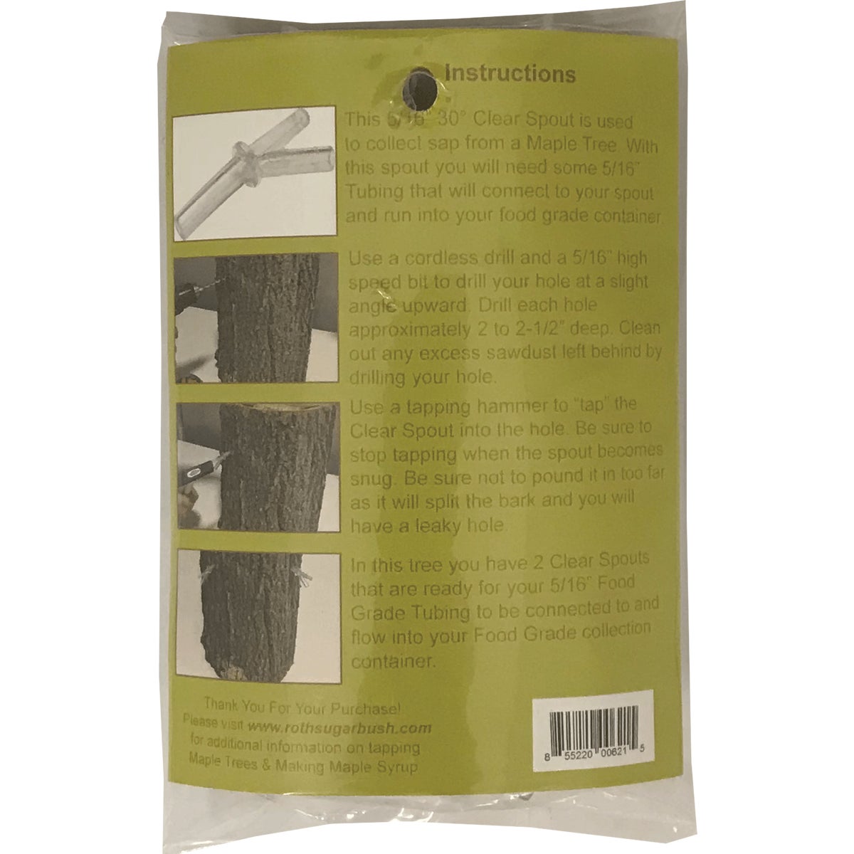 CDL 5/16 In. Polycarbonate Maple Tubing Tap (12-Pack) Image 2