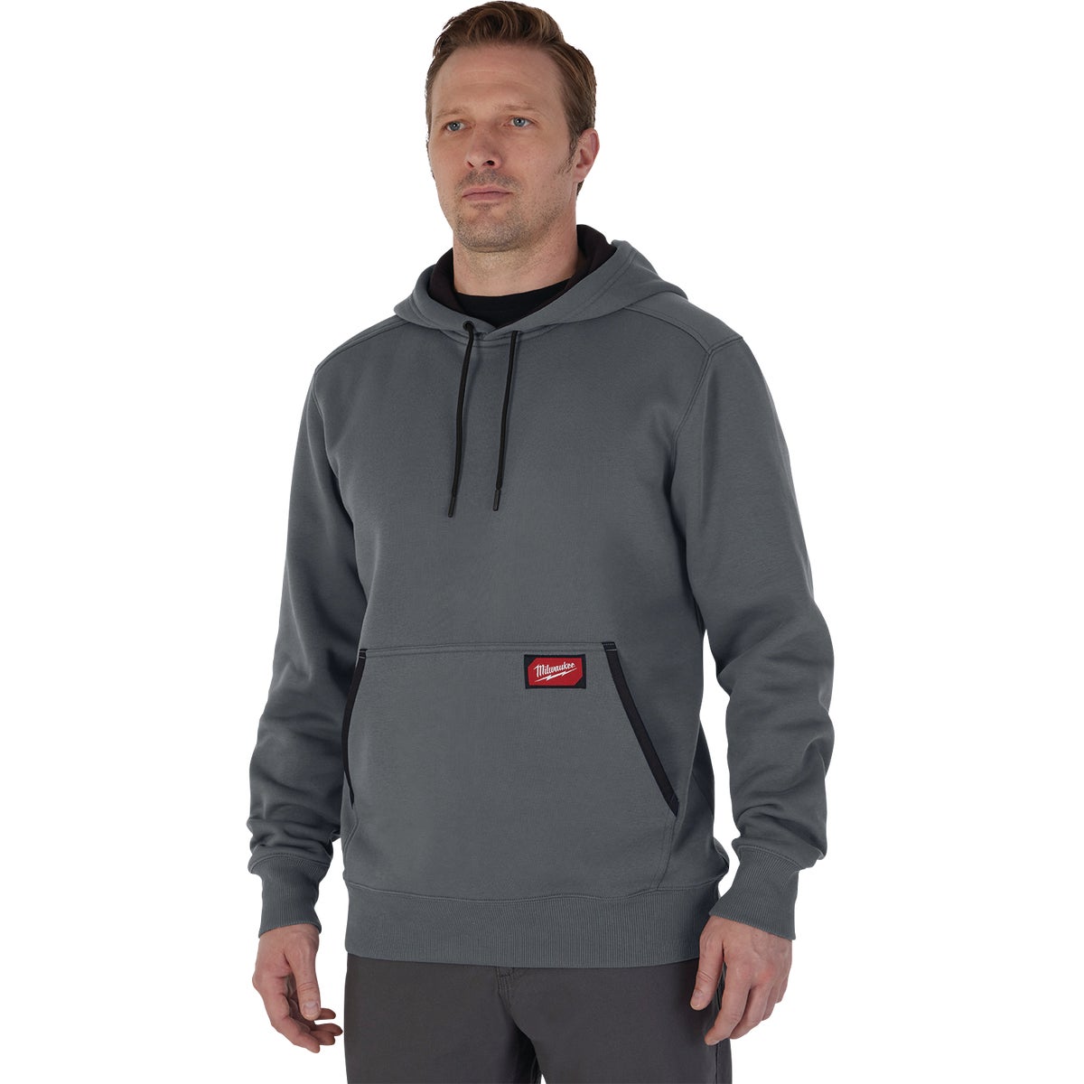 Milwaukee FREEFLEX Medium Gray Midweight Pullover Hooded Sweatshirt Image 6