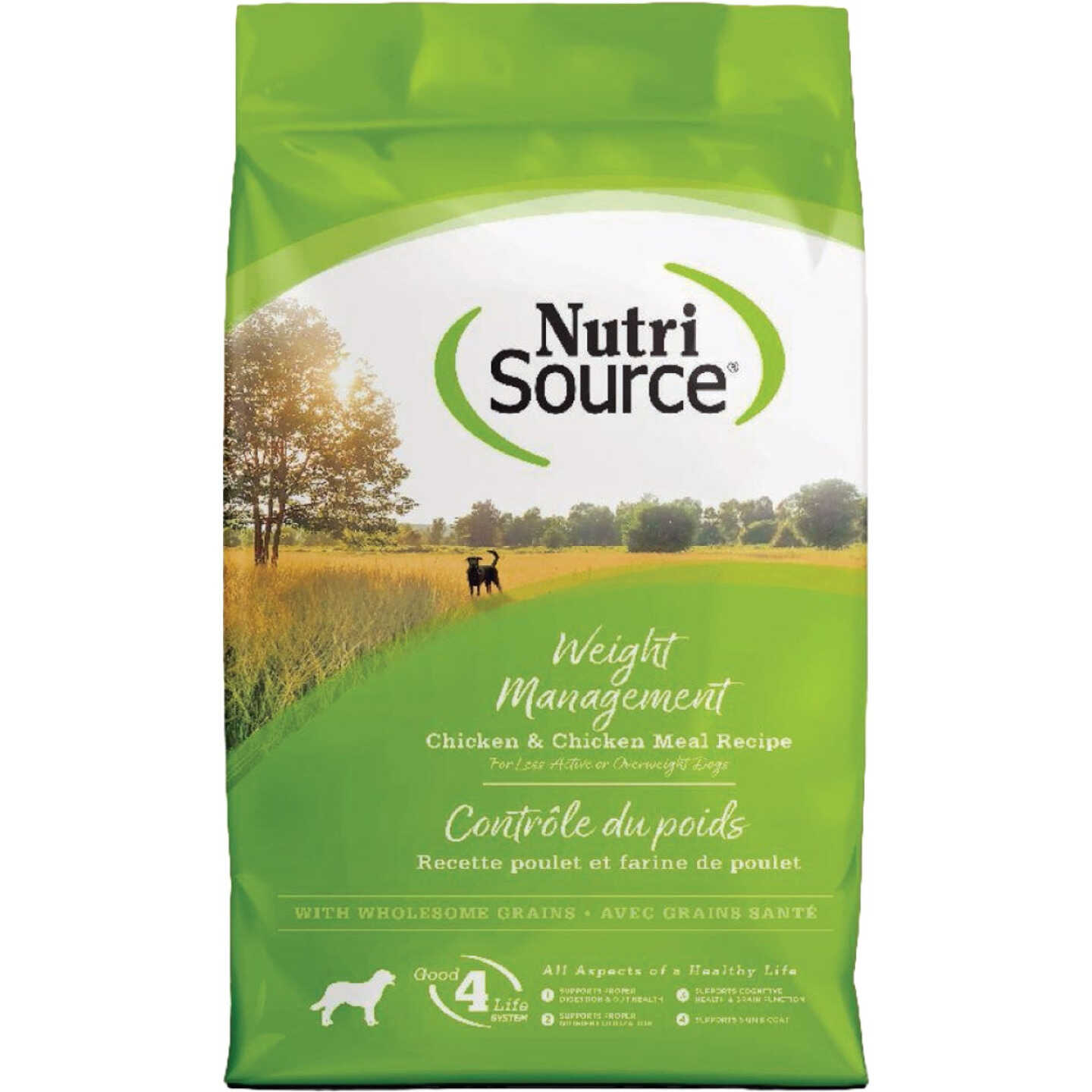 NutriSource 12 Lb. Weight Management Chicken & Chicken Meal Recipe Dog Food Image 1