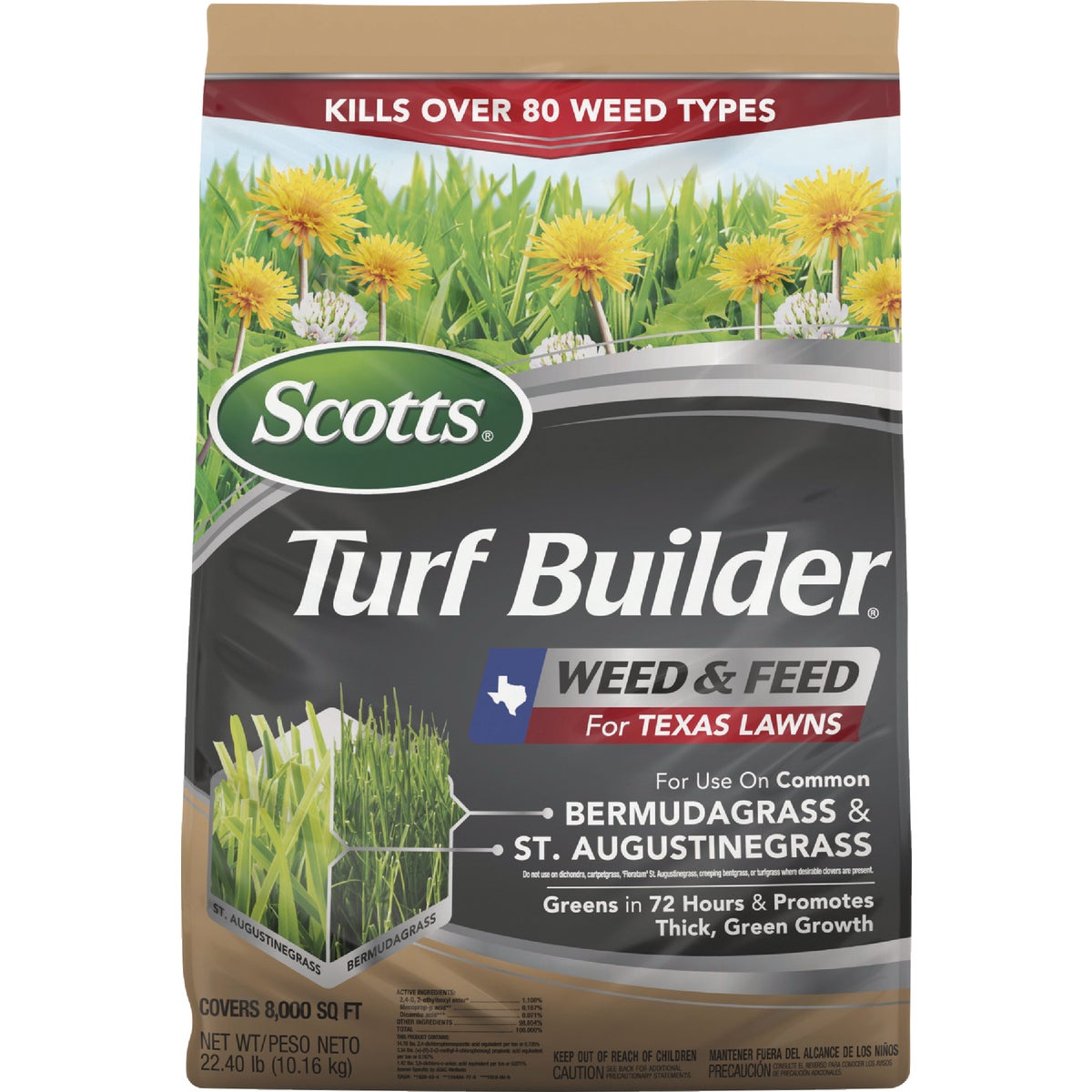 Scotts Turf Builder 8M Weed & Feed for Texas Lawns