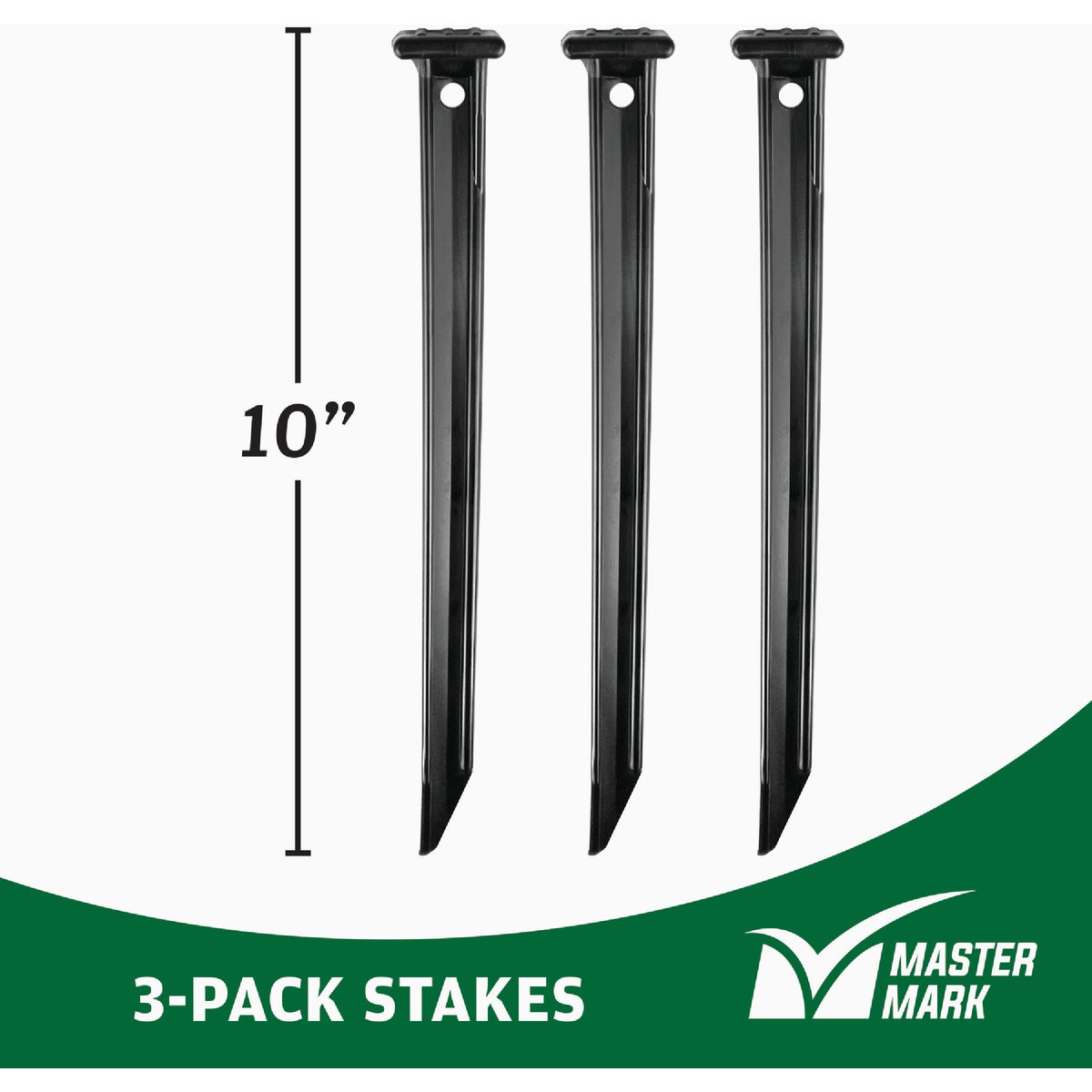 Master Mark 10 In. ABS Black Multipurpose Landscape Stakes (3-Pack) Image 2