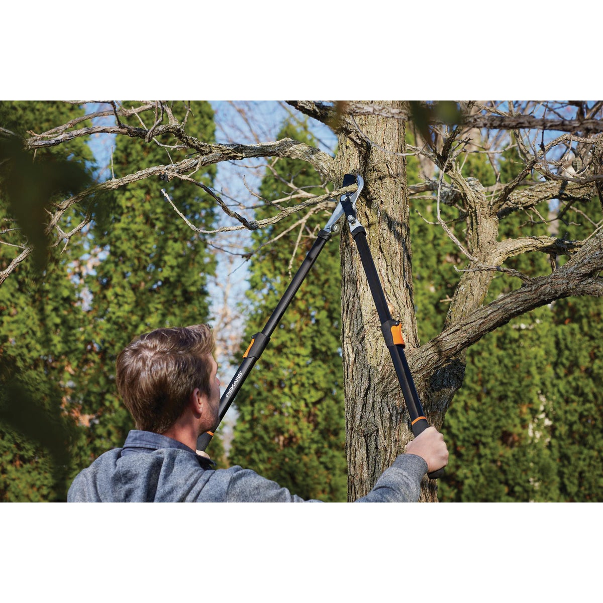 Fiskars Power-Lever 37 In. Steel Telescopic Bypass Lopper Image 5
