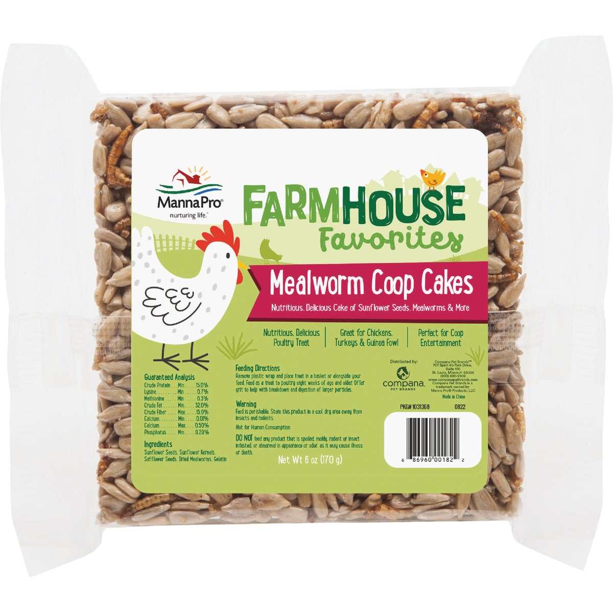 Manna Pro Farmhouse Favorites Mealworm Coop Cake (3-Pack)