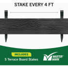 Master Mark 5 In. x 20 Ft. Black Terrace Board Lawn Edging with Stakes Image 6