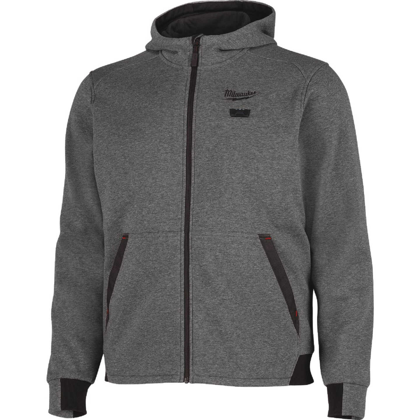 Milwaukee M12 Men's 2X Gray Full-Zip Heated Hoodie Kit Image 8