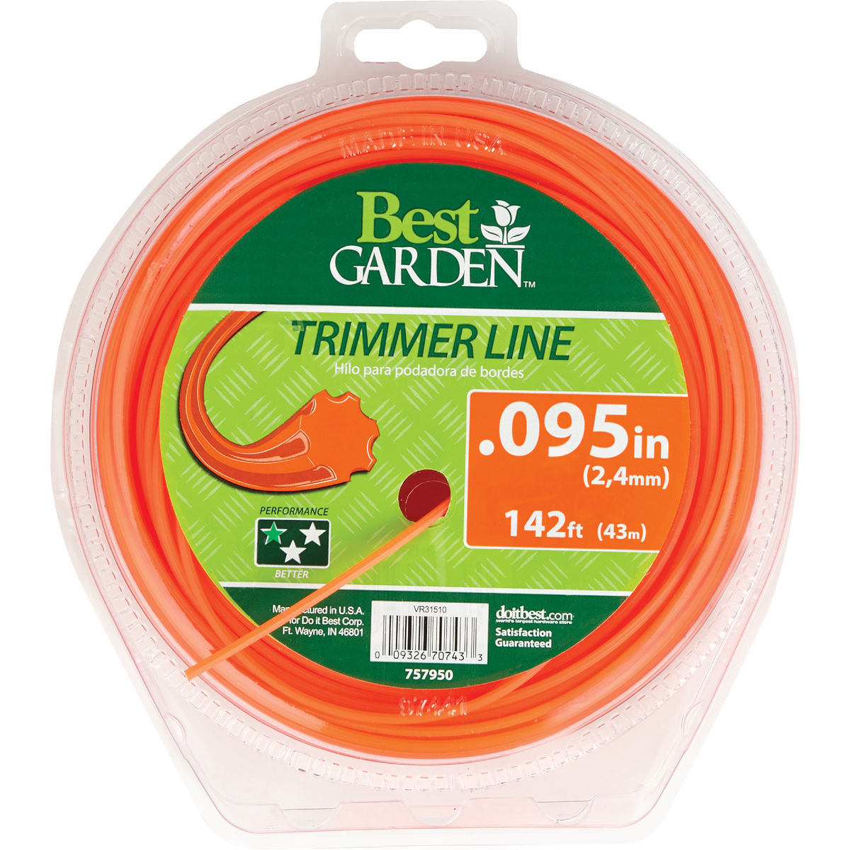 Best Garden 0.095 In. x 142 Ft. Universal Geared Trimmer Line