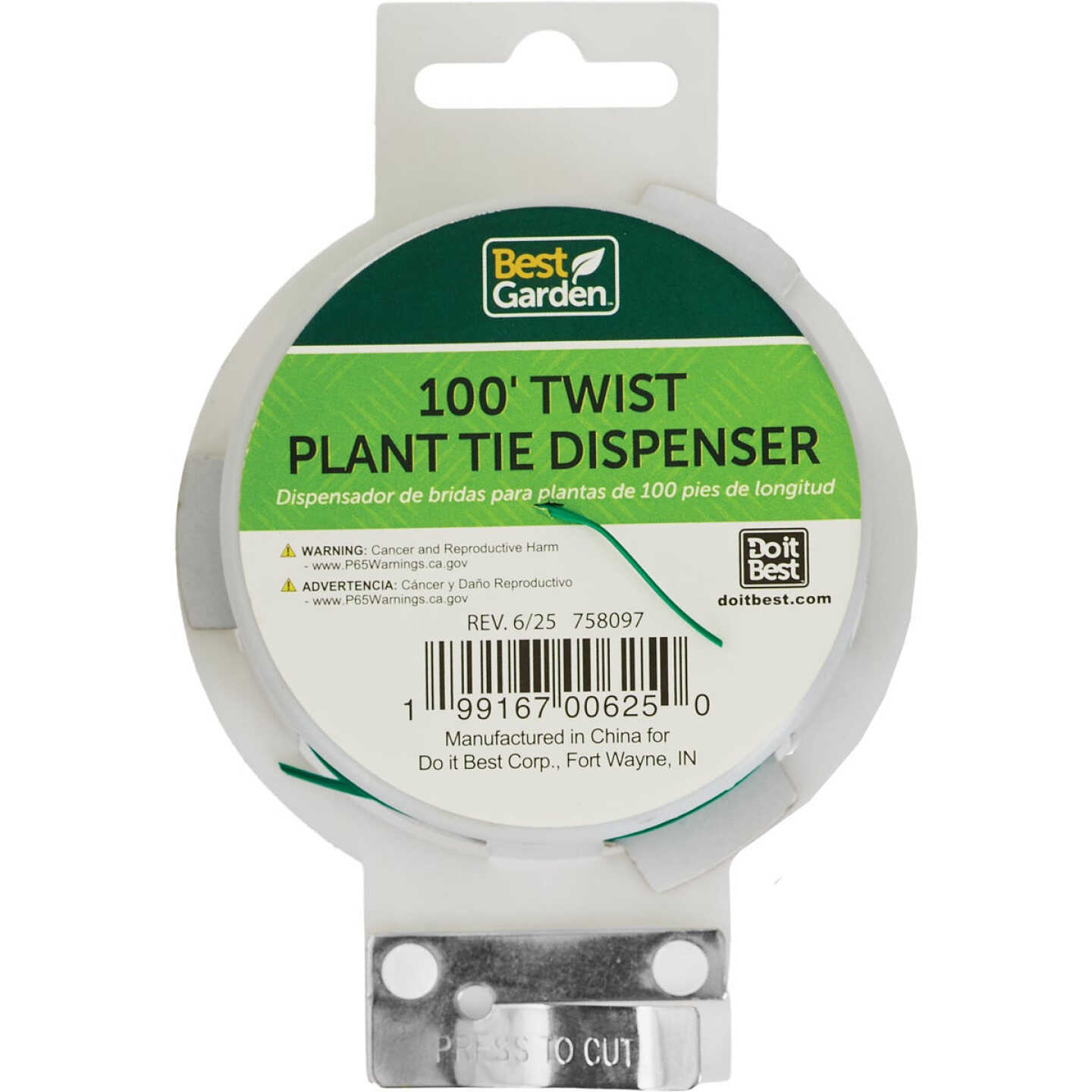 Best Garden 100 Ft. Twist Plant Tie Dispenser Pack Image 1