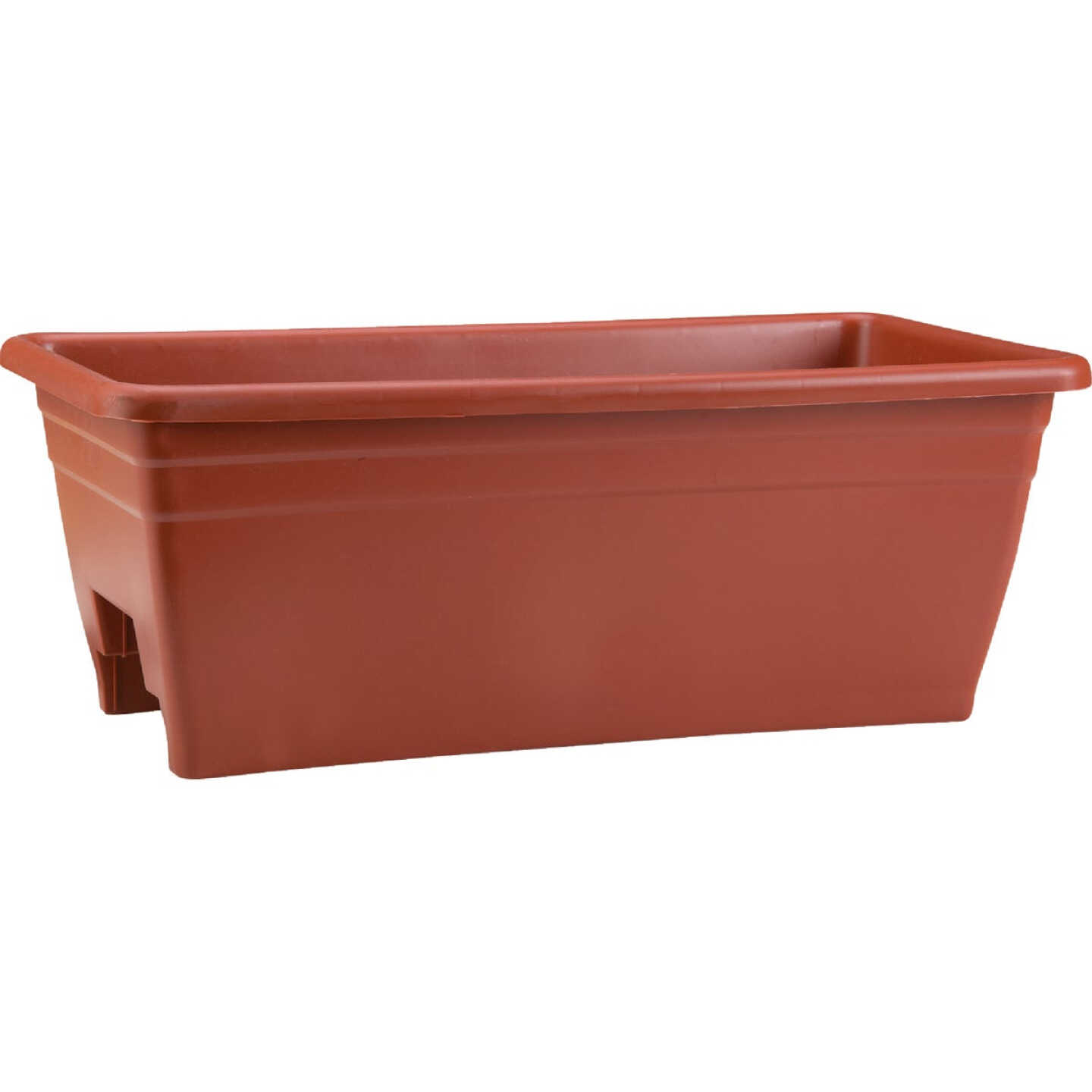 Myers 8 In. H. x 24 In. L. Poly Terra Cotta Deck Rail Planter Image 1