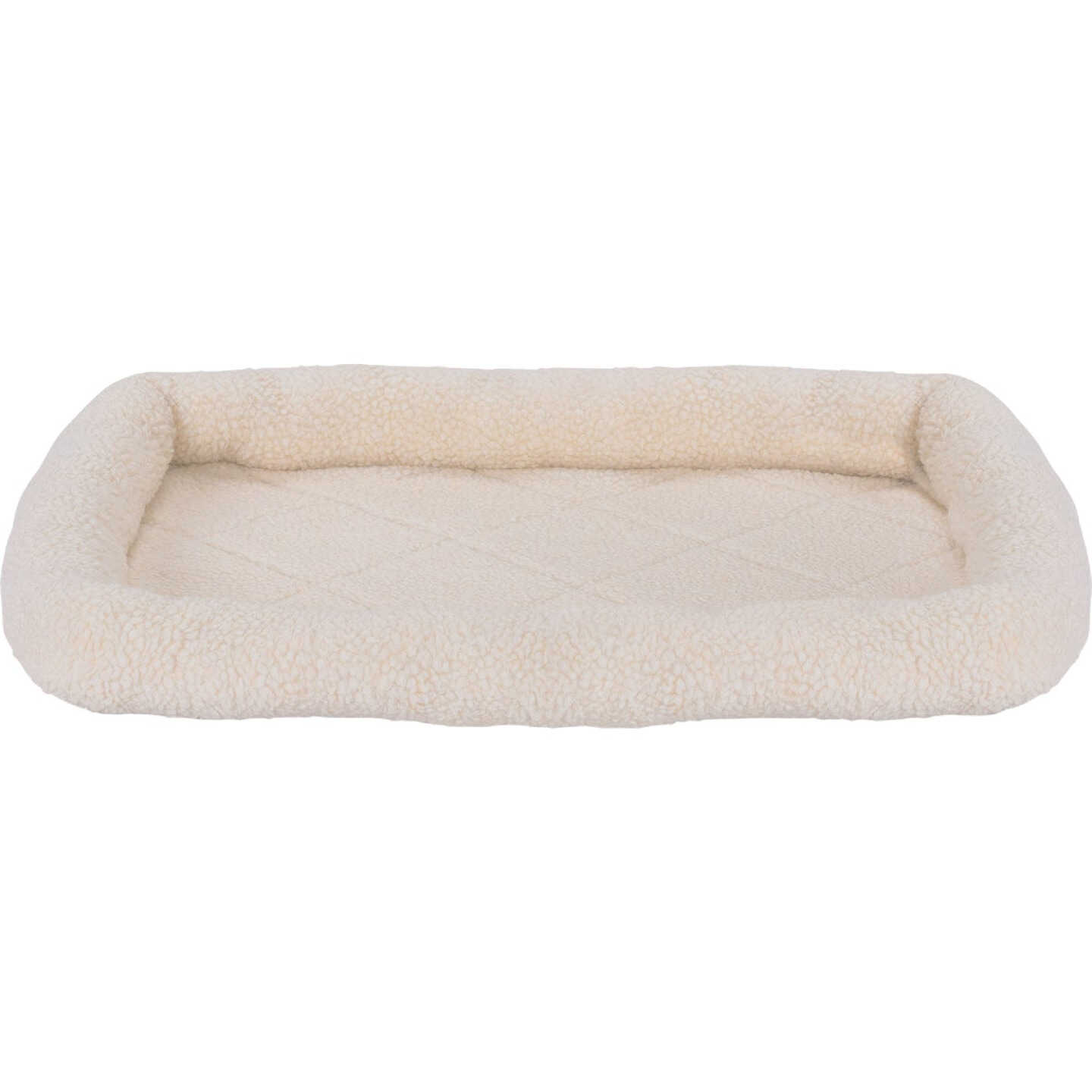 FurHaven Small Faux Lambswool Crate Bolster Image 1